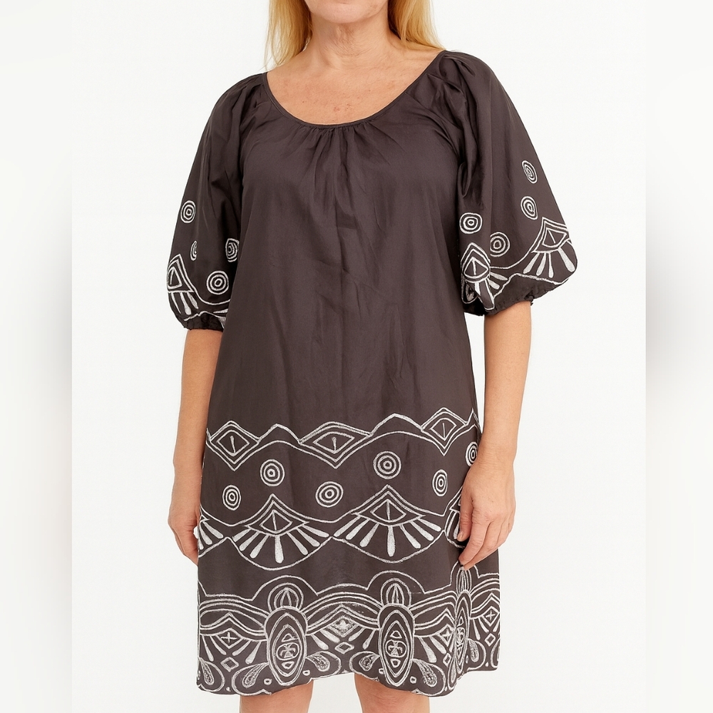 Michael Kors Boho‎ Artisy Emborded Oversize Dress Size Small